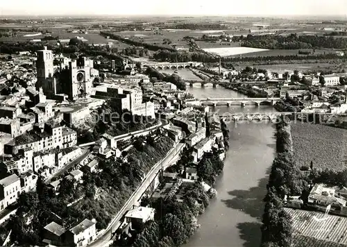 AK / Ansichtskarte Beziers Saint Nazaire et les ponts vue aerienne Beziers