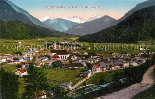 AK / Ansichtskarte Mittenwald_Bayern Reitherspitze Panorama Mittenwald Bayern