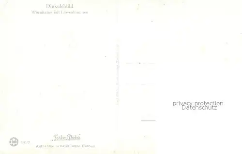AK / Ansichtskarte Dinkelsbuehl Woernitz Loewenbrunnen Dinkelsbuehl