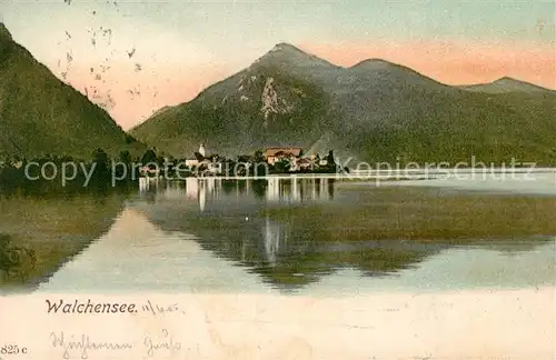 AK / Ansichtskarte Walchensee Panorama Walchensee