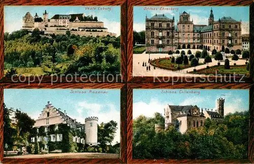 AK / Ansichtskarte Coburg Veste Schloss Ehrenberg Rosenau Callenberg Coburg