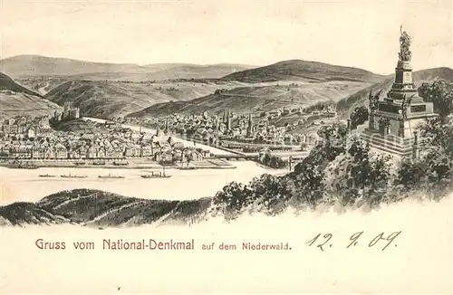 AK / Ansichtskarte Niederwalddenkmal Panorama National Denkmal Niederwalddenkmal