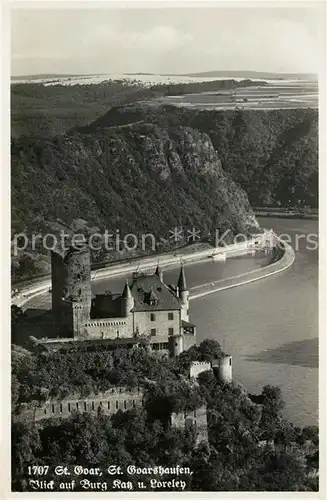 AK / Ansichtskarte Goarshausen_St Burg Katz Loreley  Goarshausen_St