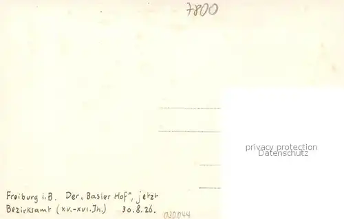 AK / Ansichtskarte Freiburg_Breisgau Der Basler Hof Freiburg Breisgau