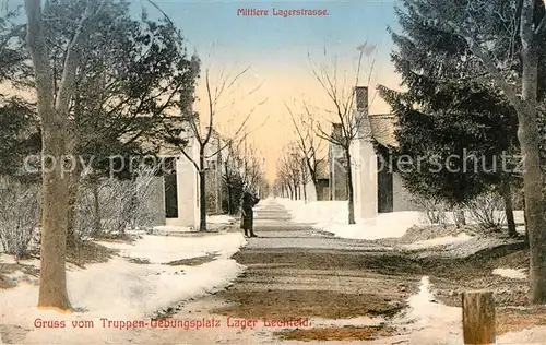 AK / Ansichtskarte Lager_Lechfeld Truppenuebungsplatz Mittlere Lagerstrasse Lager_Lechfeld