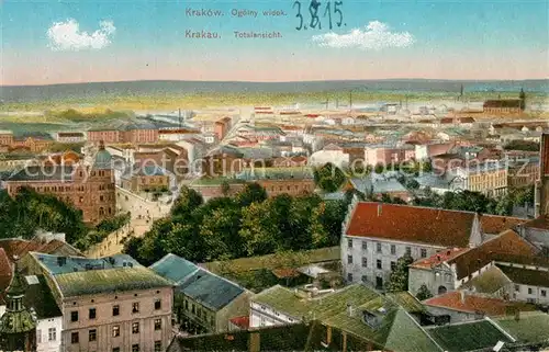 AK / Ansichtskarte Krakau_Krakow Panorama Krakau Krakow