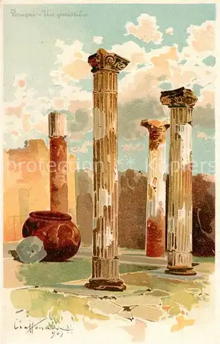 AK / Ansichtskarte Pompei Un peristilio Pompei