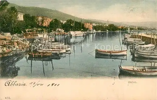 AK / Ansichtskarte Abbazia_Istrien Hafenpartie Abbazia_Istrien