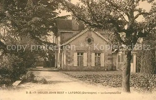AK / Ansichtskarte La_Force_Dordogne Asiles John Bost La Comptabilite La_Force_Dordogne