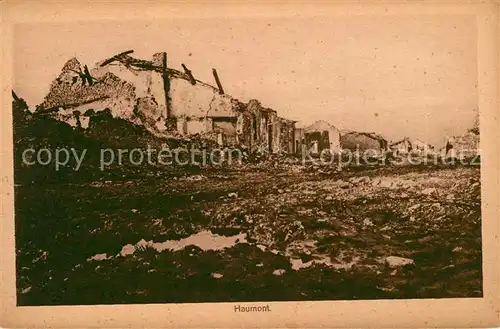 AK / Ansichtskarte Haumont pres Samogneux Apres le bombardement Haumont pres Samogneux