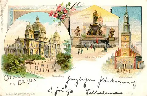 AK / Ansichtskarte Berlin Neuer Dom Luther Denkmal Marienkirche Berlin