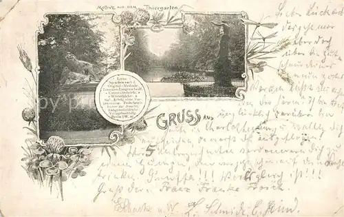 AK / Ansichtskarte Berlin Motive aus dem Thiergarten Berlin