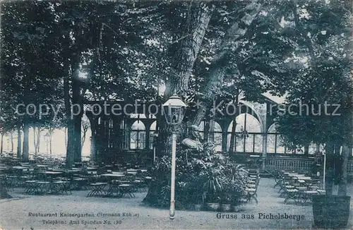 AK / Ansichtskarte Pichelsberge_Berlin Restaurant Kaisergarten Pichelsberge Berlin