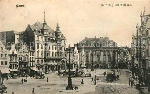 AK / Ansichtskarte Bonn_Rhein Marktplatz mit Rathaus Bonn_Rhein
