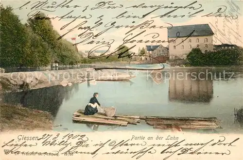 AK / Ansichtskarte Giessen_Lahn Partie an der Lahn Giessen_Lahn