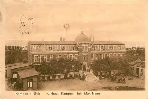 AK / Ansichtskarte Kampen_Sylt Kurhaus Kampen Kampen Sylt