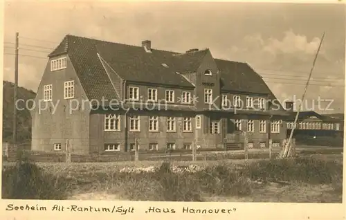 AK / Ansichtskarte Alt_Rantum Seeheim Haus Hannover Alt_Rantum