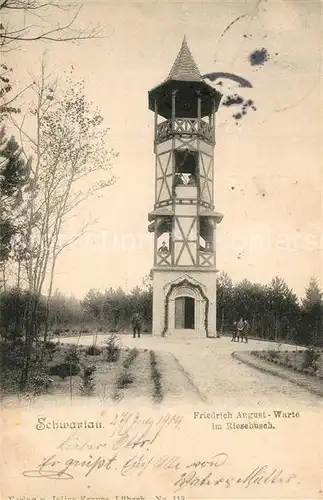 AK / Ansichtskarte Schwartau_Bad Friedrich August Warte im Riesebusch Schwartau_Bad