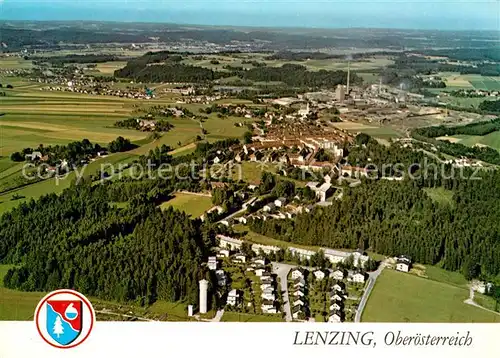 AK / Ansichtskarte Lenzing Fliegeraufnahme Lenzing