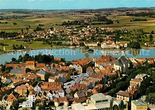 AK / Ansichtskarte Schaerding Fliegeraufnahme Innpartie Schaerding