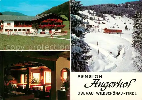 AK / Ansichtskarte Oberau_Wildschoenau_Tirol Pension Angerhof Oberau_Wildschoenau_Tirol