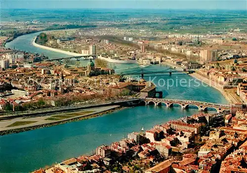 AK / Ansichtskarte Toulouse_Haute Garonne Fliegeraufnahme Brueckenpartie Toulouse Haute Garonne