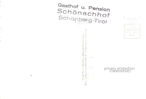 AK / Ansichtskarte Schoenberg_Stubaital Gasthof Pension Schoenachhof Alpenpanorama Schoenberg_Stubaital