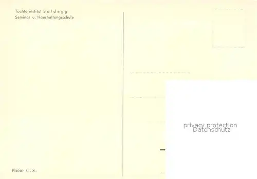 AK / Ansichtskarte Baldegg_LU Toechterinstitut Seminar und Haushaltungsschule Baldegg_LU