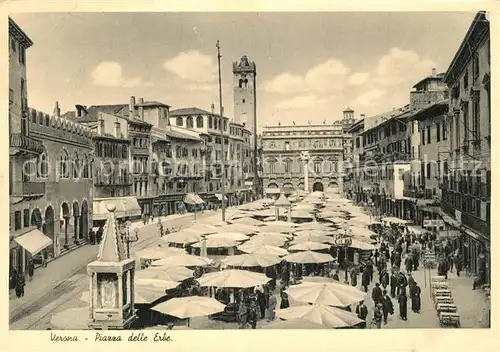 AK / Ansichtskarte Verona_Veneto Piazza delle Erbe Verona Veneto