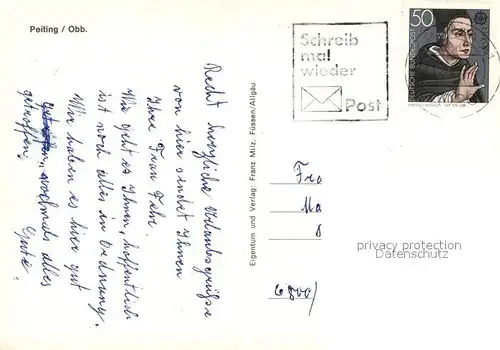 AK / Ansichtskarte Peiting Ortsmotiv mit Kirche Peiting