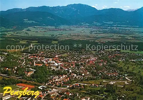 AK / Ansichtskarte Penzberg Alpenpanorama Fliegeraufnahme Penzberg