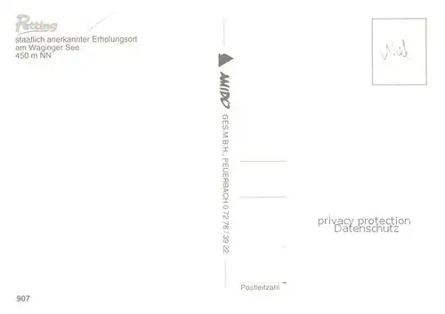 AK / Ansichtskarte Petting Waginger See Fliegeraufnahme Petting