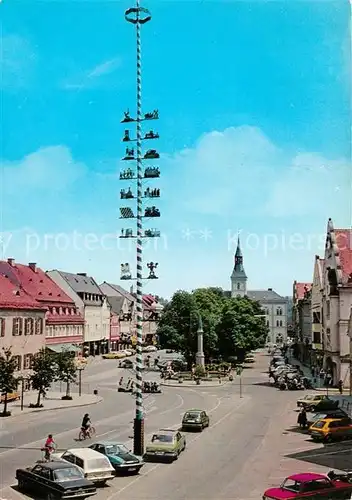 AK / Ansichtskarte Pfaffenhofen_Ilm Tor zur Hallertau Hauptplatz Maibaum Kirche Pfaffenhofen Ilm
