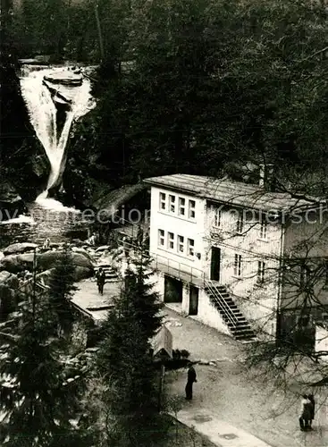 AK / Ansichtskarte Szklarska_Poreba_Schreiberhau Schronisko PTTK Kochanowka Hotel Wasserfall Szklarska_Poreba