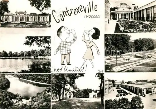 AK / Ansichtskarte Contrexeville_Vosges Casino Pavillon Minigolf See Contrexeville_Vosges