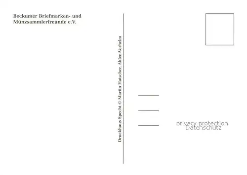 AK / Ansichtskarte Ahlen_Westfalen Sehenswuerdigkeiten der Stadt Beckumer Briefmarken und Muenzsammlerfreunde e.V. Kuenstlerkarte Ahlen_Westfalen