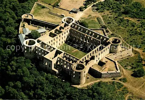 AK / Ansichtskarte Borgholm Slottsruin fran luften Schlossruine Fliegeraufnahme Borgholm