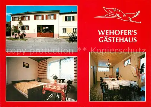 AK / Ansichtskarte Rust_Burgenland Pension Wehofer Fremdenzimmer Gastraum Rust_Burgenland