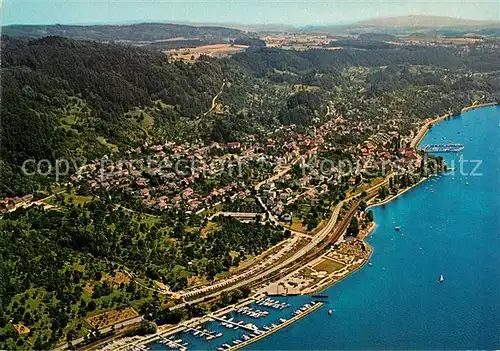 AK / Ansichtskarte Sipplingen Bodensee Hafen Thorbecke Luftbild Sipplingen