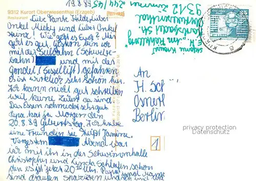 AK / Ansichtskarte Oberwiesenthal_Erzgebirge FDGB Erholungsheim am Fichtelberg Restaurant Oberwiesenthal Erzgebirge