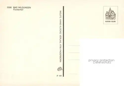 AK / Ansichtskarte Bad_Wildungen Fuerstenhof Bad_Wildungen