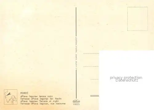 AK / Ansichtskarte Porec Plava Laguna terasa nocu Terrasse Nachtaufnahme Porec