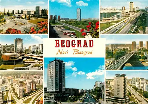AK / Ansichtskarte Beograd_Belgrad Novi Beograd Wohnsiedlungen Hochhaeuser Beograd Belgrad