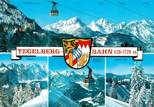 AK / Ansichtskarte Schwangau Tegelbergbahn Skiparadies Wintersportplatz Alpenpanorama Schwangau