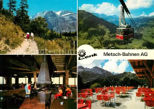 AK / Ansichtskarte Lenk_Simmental Luftseilbahn Metsch Berghaus Sonnenterrasse Hoehenwanderung Lenk Simmental