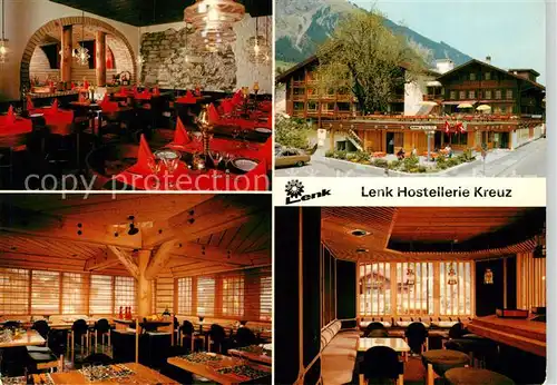 AK / Ansichtskarte Lenk_Simmental Hostellerie Kreuz Restaurant Bar Lenk Simmental