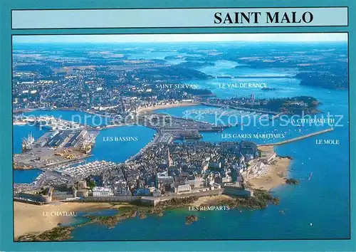 AK / Ansichtskarte Saint Malo_Ille et Vilaine_Bretagne Saint Servan Val de Rance vue aerienne Saint Malo_Ille et Vilaine