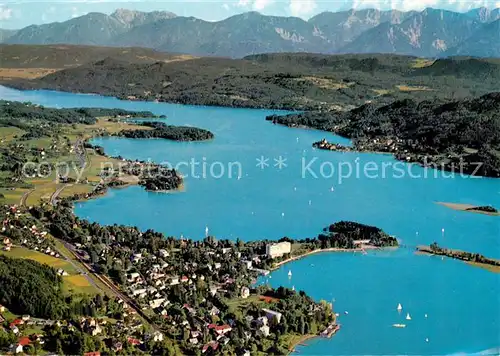AK / Ansichtskarte Poertschach_Woerthersee Maria Woerth Karawanken Fliegeraufnahme Poertschach Woerthersee