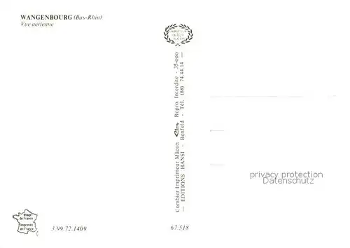 AK / Ansichtskarte Wangenbourg Engenthal Vue aerienne Wangenbourg Engenthal