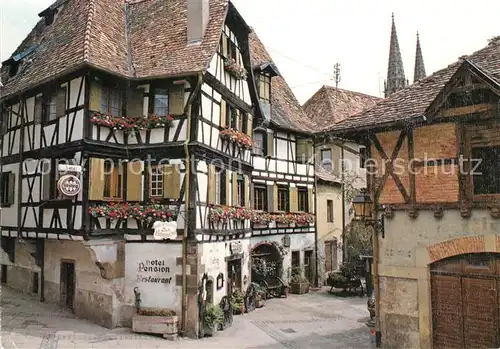 AK / Ansichtskarte Obernai_Bas_Rhin Vieilles maisons Hotel Restaurant Zum Schnockeloch Altes Fachwerkhaus Obernai_Bas_Rhin